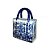 CACHEPOT BOLSA EM PORCELANA AZUL E BRANCA L18CM X A24CM - Imagem 2