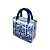 CACHEPOT BOLSA EM PORCELANA AZUL E BRANCA L18CM X A24CM - Imagem 3
