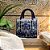 CACHEPOT BOLSA EM PORCELANA AZUL E BRANCA L18CM X A24CM - Imagem 4