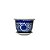 CACHEPOT EM PORCELANA AZUL E BRANCO FLORES DO PARAÍSO PEQUENO D17CM X A13CM - Imagem 1