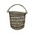CESTA ARTESANAL BALI RATTAN CLARO COM ALÇA D11CM X A12CM - Imagem 1