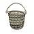 CESTA ARTESANAL BALI RATTAN CLARO COM ALÇA D11CM X A12CM - Imagem 2