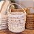 CESTA ARTESANAL BALI RATTAN CLARO COM ALÇA D11CM X A12CM - Imagem 3
