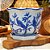 CACHEPOT PORCELANA AZUL E BRANCA BIRD MÉDIO D16CM X A12CM - Imagem 4