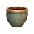 VASO RÚSTICO CERÂMICA IMPORTADO MARRAKECH VERDE MÉDIO D56CM X A48CM - Imagem 2