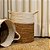 CESTO RATTAN BALI REDONDO BRANCO E NATURAL MIDDLE MÉDIO D36CM X A45CM - Imagem 3