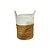 CESTO RATTAN BALI REDONDO BRANCO E NATURAL MIDDLE PEQUENO D33CM X A41CM - Imagem 2