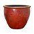 VASO RÚSTICO CERÂMICA IMPORTADO TIBET VERMELHO D98CM X A79CM - Imagem 3