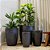 VASO VIETNAMITA CERÂMICA IMPORTADO MONTE CARLO GRAFITE MATTE GRANDE D53CM X A64CM - Imagem 5