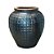 VASO RÚSTICO CERÂMICA IMPORTADO INGLATERRA PRETO EXTRA GRANDE D70CM X A85CM - Imagem 2