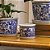 CACHEPOT PORCELANA AZUL E BRANCA ENCANTO PEQUENO D10CM X A08CM - Imagem 3