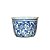 CACHEPOT PORCELANA AZUL E BRANCA ENCANTO MÉDIO D15CM X A12CM - Imagem 1