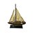 BARCO DECORATIVO PACIFIC MARROM EM MADEIRA E TECIDO OCEAN & ART COLLETION 35CM - Imagem 2