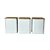 CONJUNTO COM 3 PORTA CONDIMENTOS COZY BRANCO EM METAL E MADEIRA D11CM X A14CM - Imagem 1