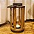 LANTERNA DECORATIVA IMPORTADA EM METAL MADEIRA E VIDRO D17CM X A33CM - Imagem 4