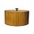 CAIXA DECORATIVA REDONDA ONDAS EM MADEIRA TEKA GRANDE D26CM X A14CM - Imagem 1