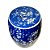 GARDEN SEAT  IMPORTADO PORCELANA AZUL E BRANCA FLORATA SHANG D34 X A48CM - Imagem 3