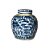 MINI POTICHE IMPORTADO PORCELANA AZUL E BRANCA FLORAL MING D10 X A11CM - Imagem 1