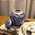 MINI POTICHE IMPORTADO PORCELANA AZUL E BRANCA FLORAL MING D10 X A11CM - Imagem 5