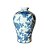 FLOREIRO IMPORTADO PORCELANA AZUL E BRANCA BIRD BLUE D20 X A31CM - Imagem 1