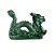DRAGÃO DECORATIVO IMPORTADO PORCELANA VERDE GRANDE D06 X A20CM - Imagem 1