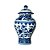 MINI POTICHE IMPORTADO PORCELANA AZUL E BRANCA BENITOITE D09 X A17CM - Imagem 1