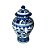 MINI POTICHE IMPORTADO PORCELANA AZUL E BRANCA BENITOITE D09 X A17CM - Imagem 2