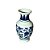 MINI FLOREIRO IMPORTADO PORCELANA AZUL E BRANCA TOPÁZIO D07 X A14CM - Imagem 2