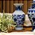 MINI FLOREIRO IMPORTADO PORCELANA AZUL E BRANCA TOPÁZIO D07 X A14CM - Imagem 3