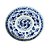 PRATO IMPORTADO PORCELANA AZUL E BRANCA DECORATIVO JINYU D38 X A07CM - Imagem 1