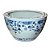 CACHEPOT AZUL E BRANCA FLORA HAN GRANDE D53 X A31CM - Imagem 2