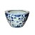 CACHEPOT IMPORTADO PORCELANA AZUL E BRANCA FLORA HAN PEQUENO D41 X A25CM - Imagem 2