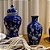 FLOREIRO IMPORTADO PORCELANA AZUL E BRANCA FLORATA SHANG D18 X A36CM - Imagem 4