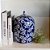 POTICHE IMPORTADO PORCELANA AZUL E BRANCA FLORA QING D30 X A22CM - Imagem 4