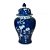 POTICHE IMPORTADO PORCELANA AZUL E BRANCA FLORATA SHANG D20 X A37CM - Imagem 2