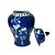 POTICHE IMPORTADO PORCELANA AZUL E BRANCA FLORATA SHANG D20 X A37CM - Imagem 4