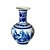 FLOREIRO IMPORTADO PORCELANA AZUL E BRANCA TESOURO TANG D17 X A19CM - Imagem 2