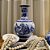 FLOREIRO IMPORTADO PORCELANA AZUL E BRANCA TESOURO TANG D17 X A19CM - Imagem 3