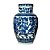 VASO IMPORTADO PORCELANA AZUL E BRANCA JARDIM DE YUAN D25 X A41CM - Imagem 1
