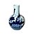 FLOREIRO SLIM IMPORTADO PORCELANA AZUL E BRANCA EM RELEVO KOI D14 X A23CM - Imagem 2