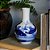 FLOREIRO SLIM IMPORTADO PORCELANA AZUL E BRANCA EM RELEVO KOI D14 X A23CM - Imagem 4