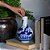 FLOREIRO SLIM IMPORTADO PORCELANA AZUL E BRANCA EM RELEVO KOI D14 X A23CM - Imagem 5