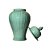 POTICHE IMPORTADO PORCELANA CELADON D25 X A49CM - Imagem 3