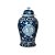 POTICHE IMPORTADO PORCELANA AZUL E BRANCA ARTE TANG D25 X A46CM - Imagem 1