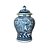 POTICHE IMPORTADO PORCELANA AZUL E BRANCA JARDIM DE YUAN D28 X A45CM - Imagem 1