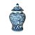 POTICHE IMPORTADO PORCELANA AZUL E BRANCA JARDIM DE YUAN D28 X A45CM - Imagem 2