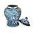 POTICHE IMPORTADO PORCELANA AZUL E BRANCA JARDIM DE YUAN D28 X A45CM - Imagem 4