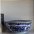 CENTRO DE MESA EM PORCELANA AZUL E BRANCO DRAGÃO D42CM X A18CM - Imagem 4