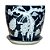 CACHEPOT PORCELANA AZUL E PRETA BONSAI GRANDE D25CM X A23CM - Imagem 1