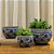 CACHEPOT PORCELANA AZUL E BRANCA WISH D25CM X A19CM - Imagem 4
